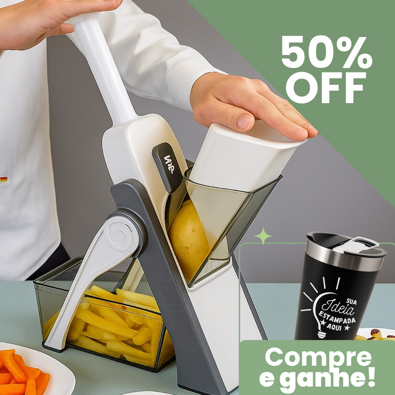 Fatiador Multiuso ChefMax com 50% de Desconto + Copo Térmico PERSONALIZADO