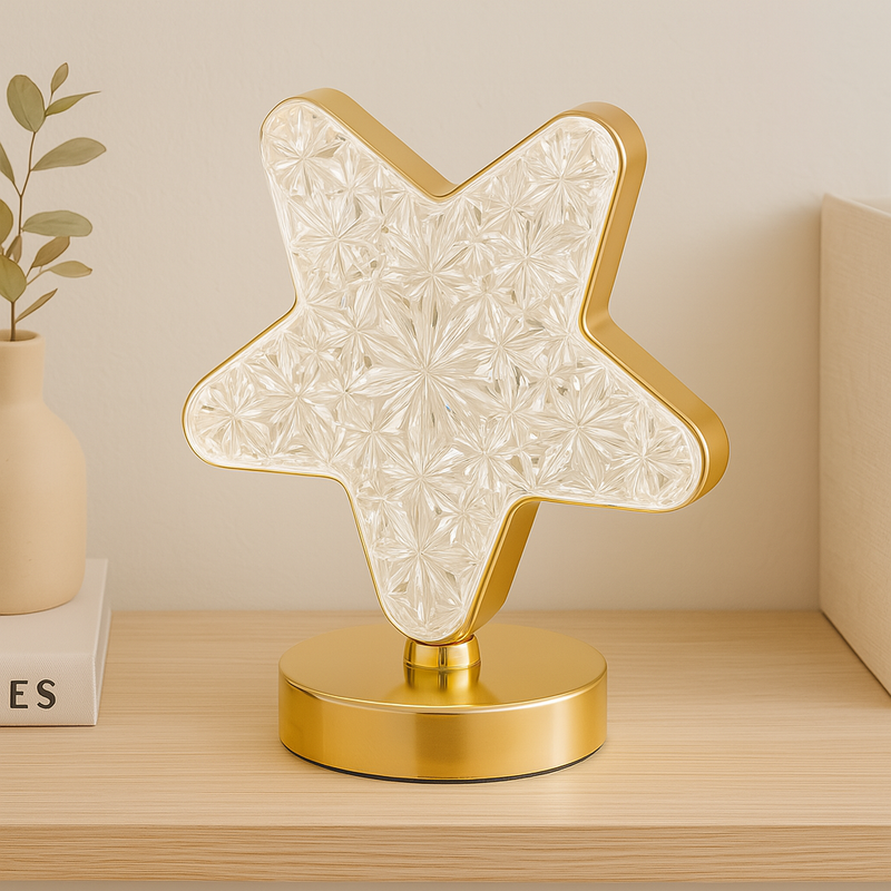 Luminária Estrela Cristal LED Recarregável