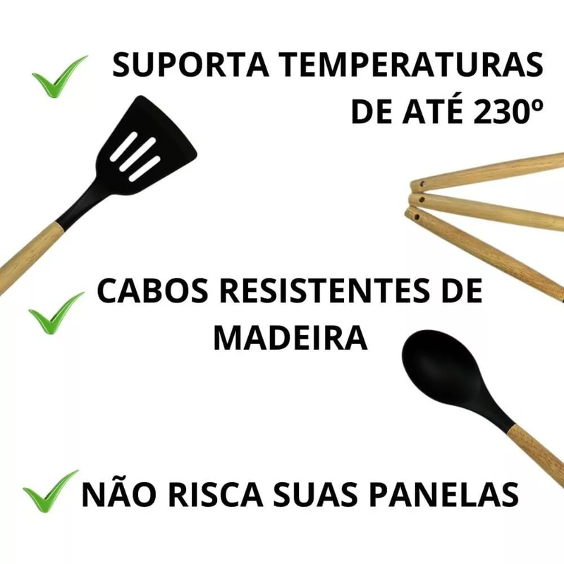 Kit MasterChef Elegance – Utensílios de Cozinha 19 Peças com 47% OFF + Copo Térmico PERSONALIZADO