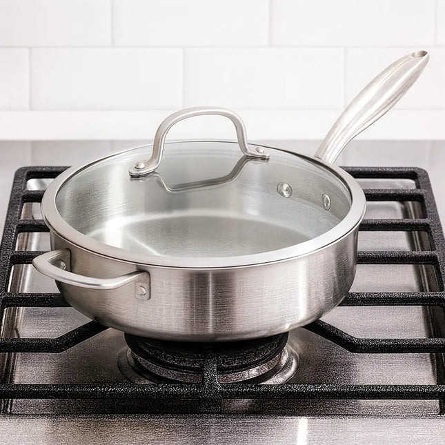 Frigideira Alta Supreme Inox com Tampa Bemorata