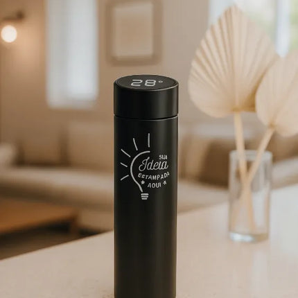 Garrafa Térmica Personalizada com LED e Termômetro – 500ml