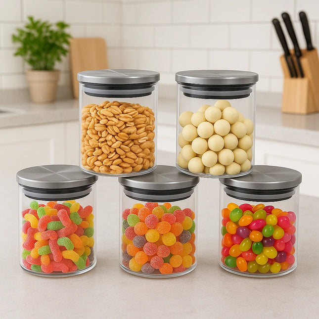 Conjunto Potes Herméticos Inox Bemorata
