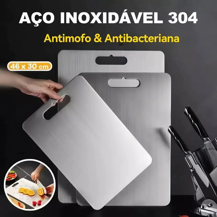 Tábua de Corte de Aço Inoxidável Premium Bemorata